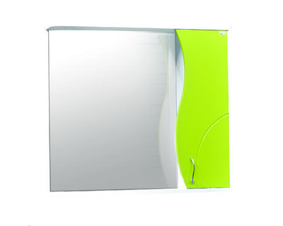 Зеркало-шкаф SANTREK HOME "ALLESSANDRO-80" Правый 800х732х150 (белый/Лайм)