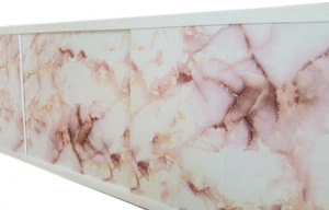 Экран под ванну "Оптима" 1,5 м пластик (44- ярко-розовый мрамор) Alavann