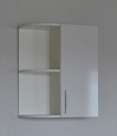 Шкаф торцевой белый металлик фасад МДФ (300*550) SANTREK HOME