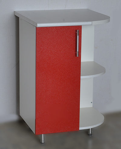Стол торцевой красный металлик (ПРАВЫЙ) фасад МДФ (600*550) SANTREK HOME