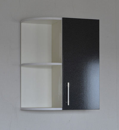 Шкаф торцевой черный металлик фасад МДФ (300*550) SANTREK HOME