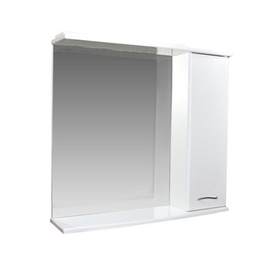 Зеркало-шкаф SANTREK HOME "ДИАНА 75" (белый), правый, БЕЗ ПОДСВЕТКИ 750х720х200