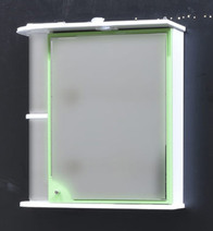 Зеркало-шкаф "Макарена-75" С с подсветкой правый (салатовый) 750*700*280