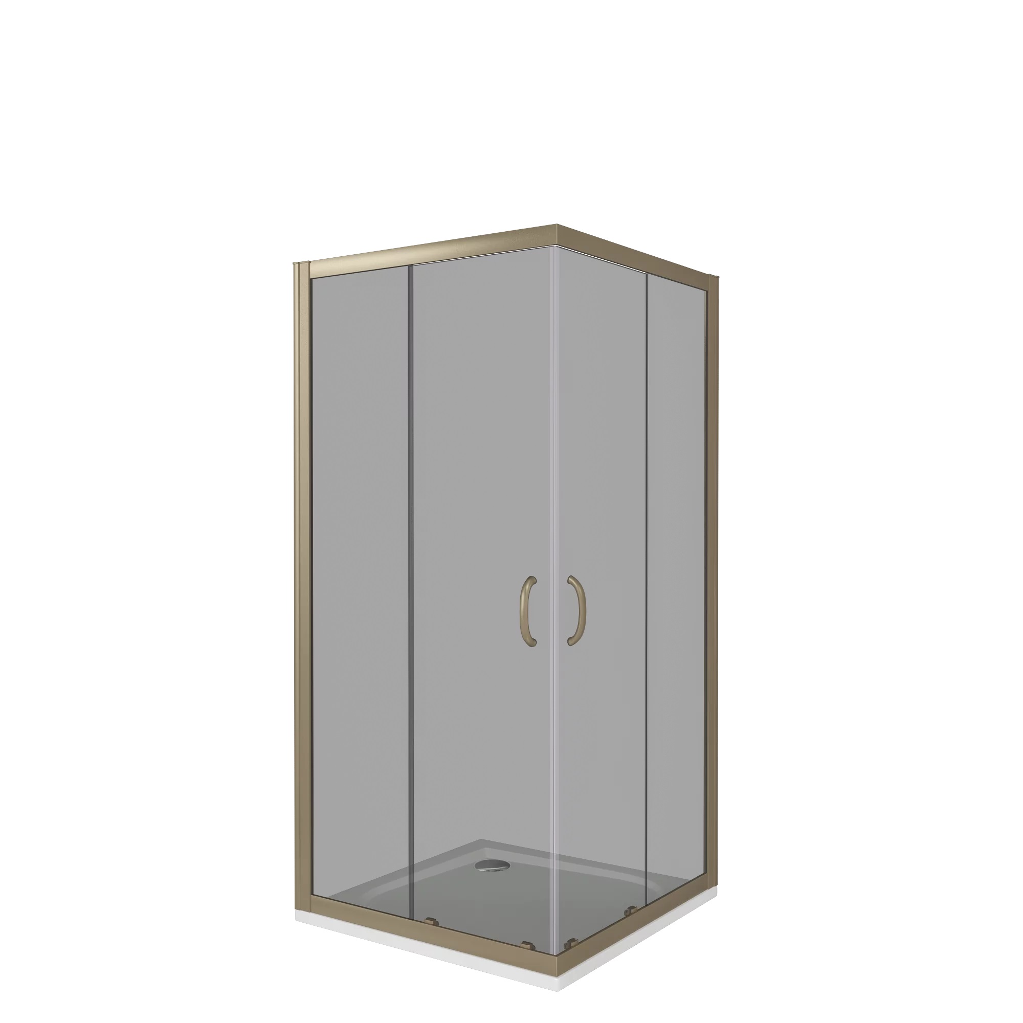 Душ.ограждение GOOD DOOR JAZZE CR- 80-B-BR Г-образное, стекло БРОНЗА 6мм бронз. проф (без поддона и автослива) ***