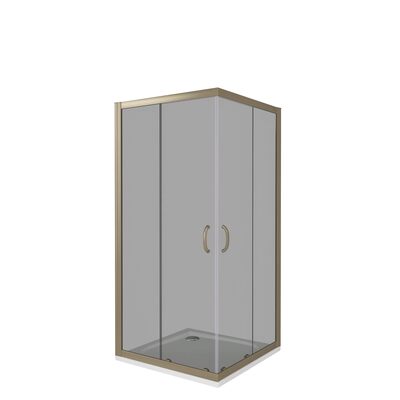Душ.ограждение GOOD DOOR JAZZE CR- 80-B-BR Г-образное, стекло БРОНЗА 6мм бронз. проф (без поддона и автослива) ***