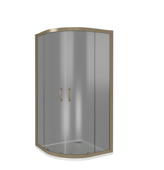 Душ.ограждение GOOD DOOR JAZZE R- 80-B-BR Радиусное, стекло БРОНЗА 6мм, бронз. профиль (б/поддона и автослива)