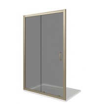 Душ.ограждение GOOD DOOR JAZZE WTW-140-B-BR Прямое, стекло БРОНЗА 6мм, бронзовый проф (б/поддона и автослива)