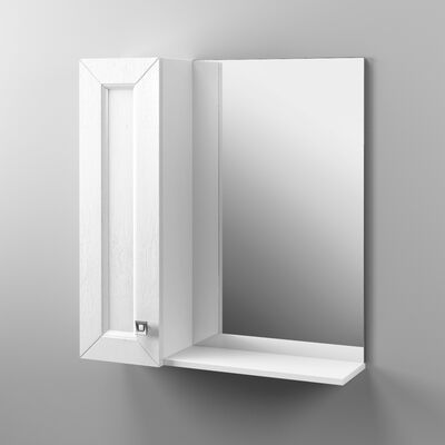 Зеркало-шкаф SANTREK HOME "Гранд -60" белый Софт 600х670х170