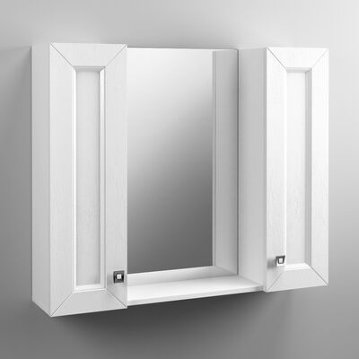 Зеркало-шкаф SANTREK HOME "Гранд -80" белый Софт 800х670х170