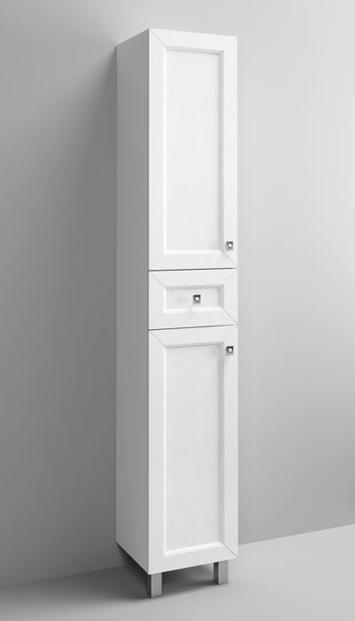 Пенал SANTREK HOME "Гранд " белый Софт 2 двери 1 ящик левый (350х1900х325)