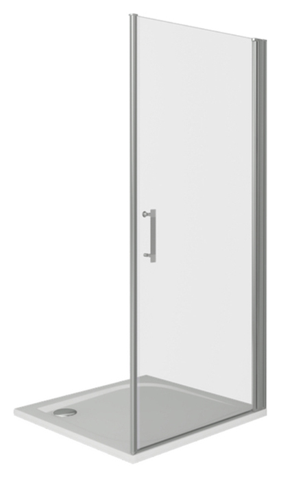 Душ.ограждение GOOD DOOR MOKKA DR100-С-WE (L/R) Прямое 1000х1850 стекло Прозр 5мм б/магн. профиля (б/поддона и автослива) ***