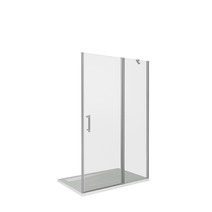 Душ.ограждение GOOD DOOR MOKKA WTW-120-С-WE (L/R) Прямое 120х1850 ст.Прозр 5мм б/магн. проф(б/поддона и слива)