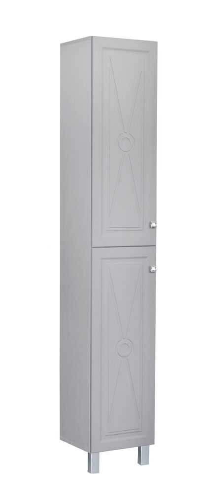 Пенал SANTREK HOME "Клео-35" Грей софт (серый) 2 двери 350*1900*325мм