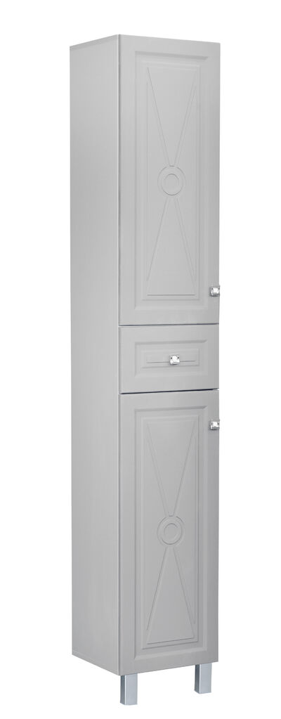 Пенал SANTREK HOME "Клео-35" Грей софт (серый) 2 двери 1 ящик 350*1900*325мм