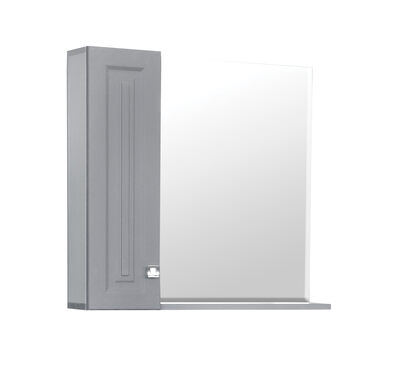 Зеркало-шкаф SANTREK HOME "Клео-60" Грей софт (серый) 600*670*170мм