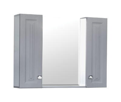 Зеркало-шкаф SANTREK HOME "Клео-100" Грей софт (серый) 1000*670*170мм