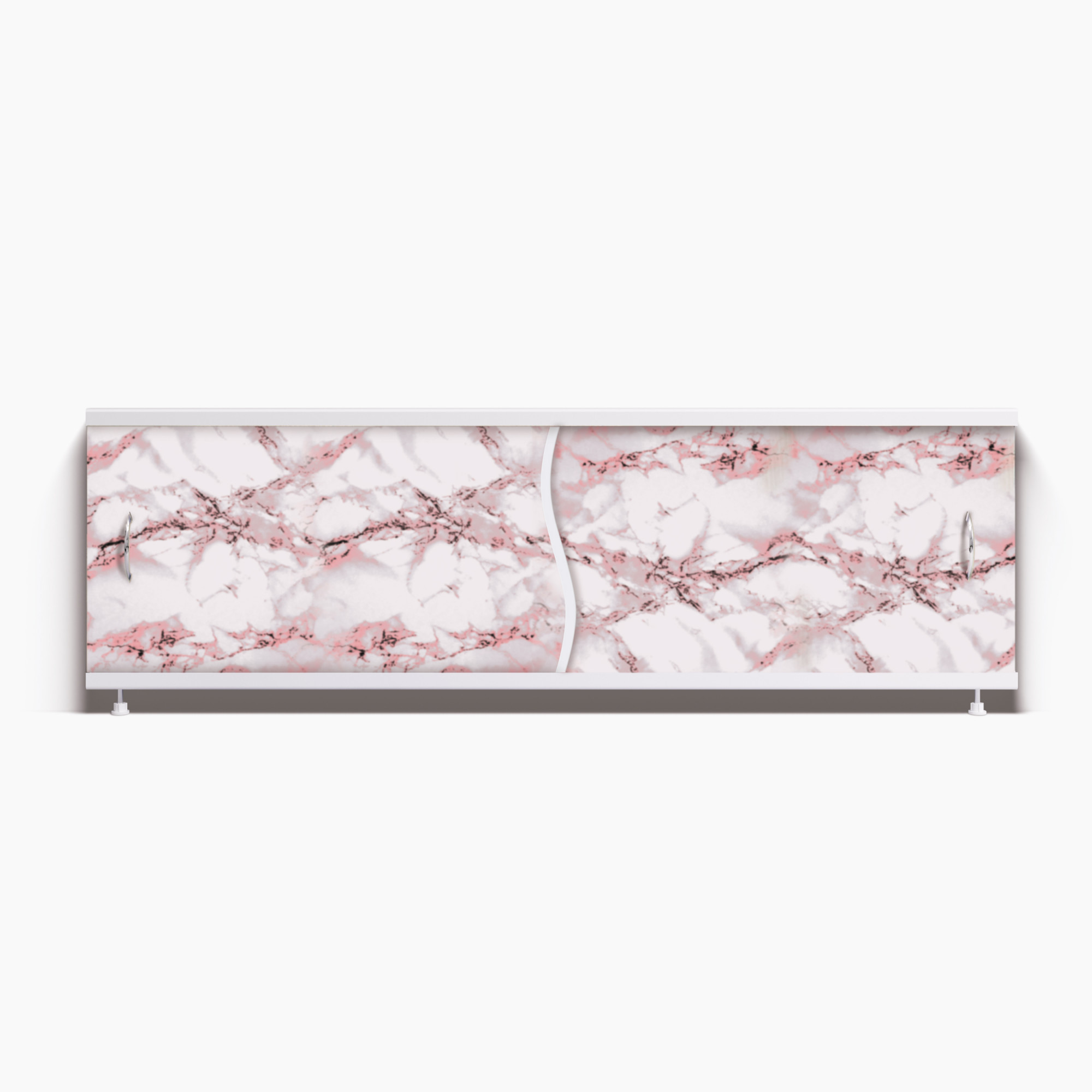 Экран под ванну "Премьер" с алюм. рамой 1,5 м (44- ярко-розовый мрамор) Alavann