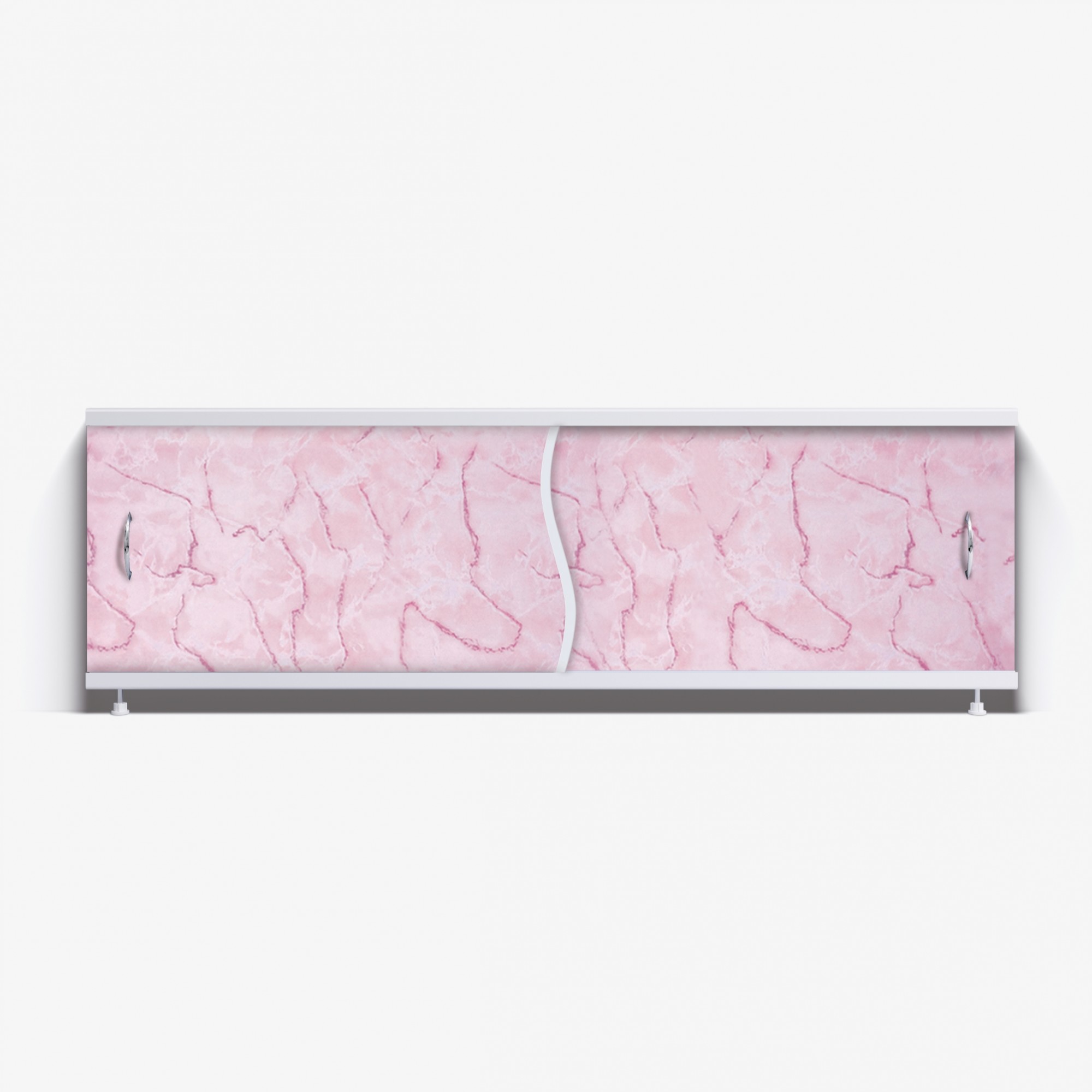 Экран под ванну "Премьер" с алюм. рамой 1,7 м (44- ярко-розовый мрамор) Alavann
