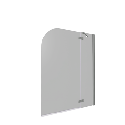 Шторка SCREEN 2Н-100-C-CH (1ств.распашная на петлях+неподвижная часть,стекло 5 мм) GOOD DOOR ПД00093 