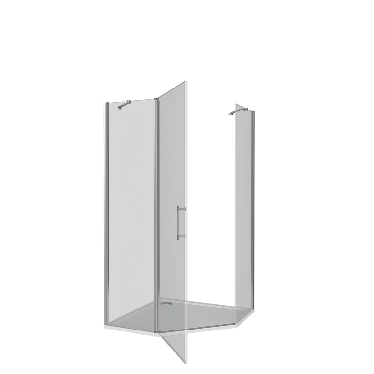 Душ.ограждение GOOD DOOR MOKKA PNT-100-C-WE 1000х1000х1850 стекло Прозр 5мм с магн.профилем (б/поддона и автослива)