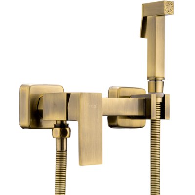 7504-4 Гигиенический душ FRAP со смесителем (латунь-бронза)