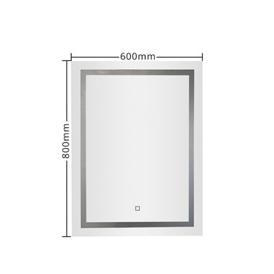 Зеркало для ванной комнаты (G601) GAPPO 60*80 с подсветкой