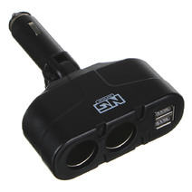 Разветвитель прикуривателя, 2 выхода + 2 USB 1000mA, 60W, LED индикация, 12/24В NEW GALAXY 738-013