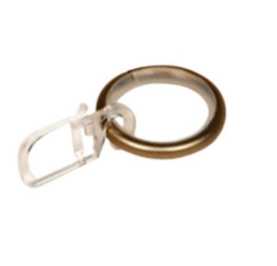 Кольцо круглое (комплект10шт+пластмассовые крючки10шт) D25 антик (R014-25)