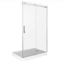 Душ.ограждение GOOD DOOR GALAXY WTW-160-C-B Прямое, стекло Прозрачное 6мм проф черн (без поддона и автослива)