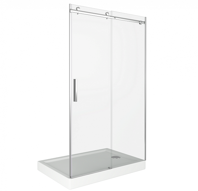 Душ.ограждение GOOD DOOR GALAXY WTW-160-C-B Прямое, стекло Прозрачное 6мм проф черн (без поддона и автослива)