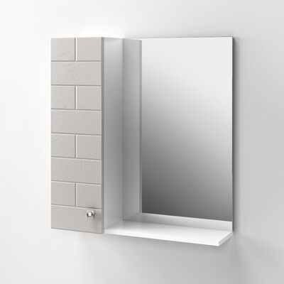 Зеркало-шкаф SANTREK HOME "Стоун-60" (Капучино) 1 дверь 600х670х170