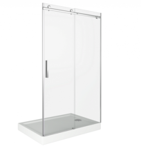 Душ.ограждение GOOD DOOR GALAXY WTW-120-C-B Прямое, стекло Прозр 6мм профиль черн (без поддона и автослива)