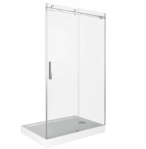 Душ.ограждение GOOD DOOR GALAXY WTW-150-C-B Прямое, стекло Прозрачное 6мм проф черн (без поддона и автослива)