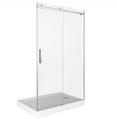Душ.ограждение GOOD DOOR GALAXY WTW-150-C-B Прямое, стекло Прозрачное 6мм проф черн (без поддона и автослива)