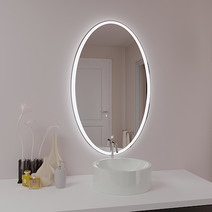 Зеркало SANTREK HOME с LED подсветкой "АНГЕЛИНА"премиум 600х800мм (овал)