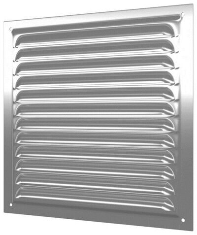 Решетка вентиляционная МЕТАЛЛ с сеткой SANTREK AIR 150х150 ВРС Серебрянная
