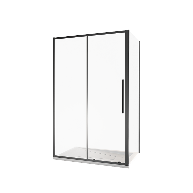 Боковая часть GOOD DOOR IDEA SP-90-C-B стекло Прозр 6мм профиль чёрн.  ***