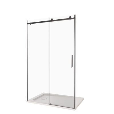 Душ.ограждение GOOD DOOR GALAXY WTW-130-C-B Прямое, стекло Прозрач. 6мм, профиль чёрный (без поддона и слива)