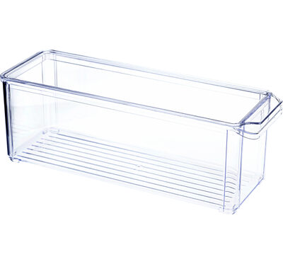 Органайзер для холодильника Прозрачный 10x30x10см с крышкой ("М-пластика") (М 1585)