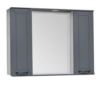 Зеркало-шкаф SANTREK HOME "Вегас-С" 90 2 дв.(Графит софт) 900*757*150