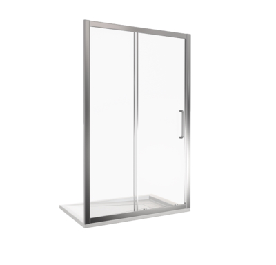 Душ.ограждение GOOD DOOR IDEA WTW-120-C-B Прямое, стекло Прозр 6мм профиль чёрн. (без поддона и автослива)