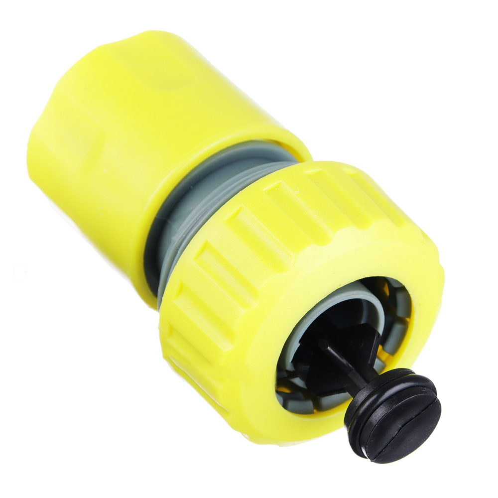 Коннектор для шланга 3/4 с аквастопом, пластик INBLOOM (160-031)