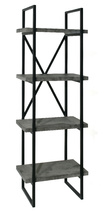 Пенал-стеллаж SANTREK HOME "АНТЕЯ", темный бетон, 4 полки, 500х1600х350