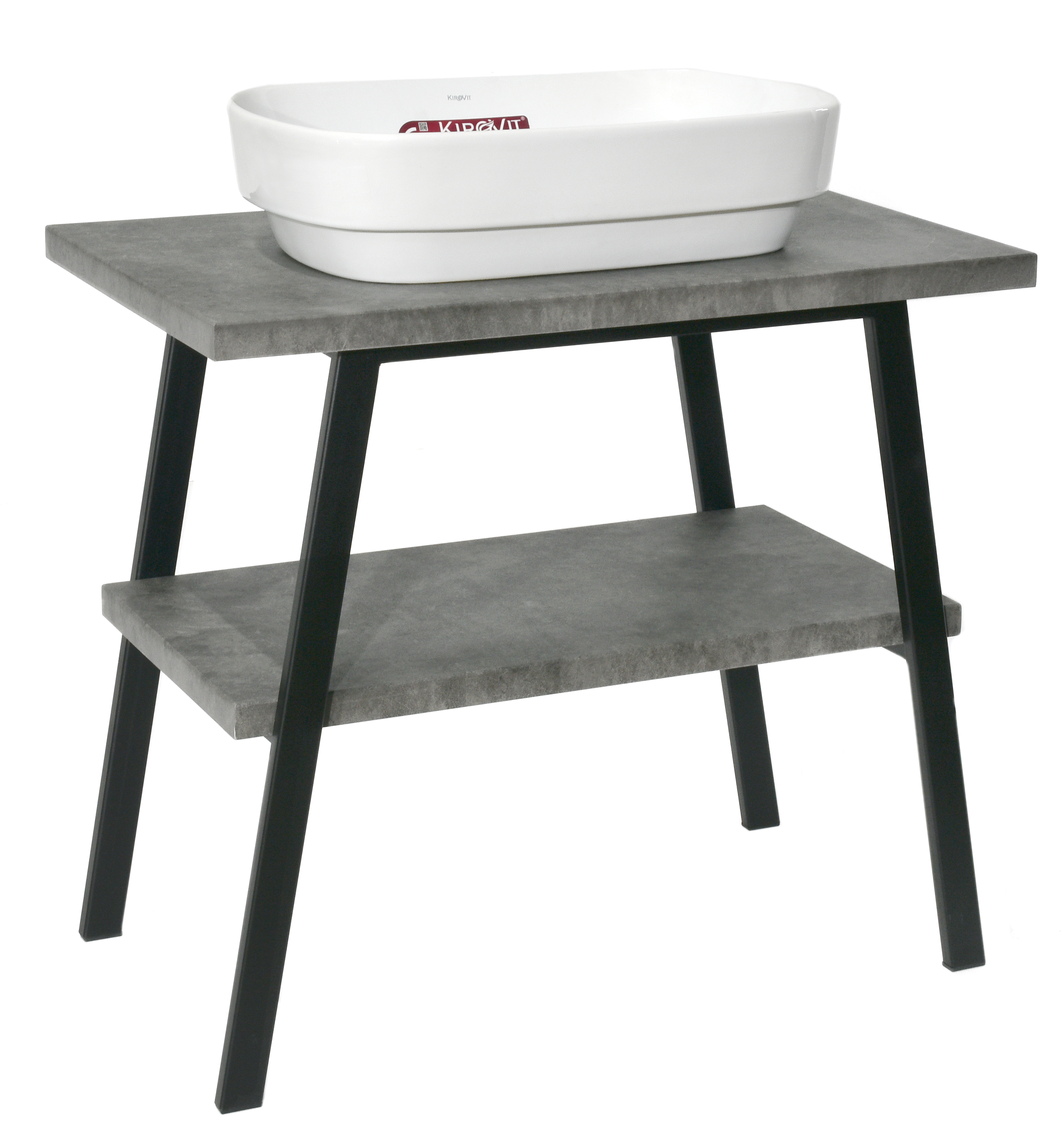 Подстолье SANTREK HOME "АНТЕЯ-80", темный бетон, 1 полка, 800х720х500
