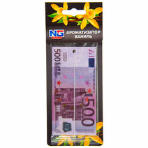 Ароматизатор бумажный Деньги 500 ЕВРО, ваниль NEW GALAXY 794-425