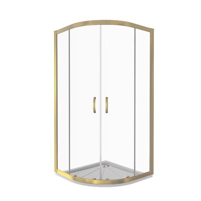 Душ.ограждение GOOD DOOR JAZZE R- 80-C-G Радиусное, стекло ПРОЗРАЧНОЕ 6мм, золотой профиль (б/поддона и автослива) ***
