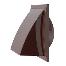 Решетка вентиляционная внешняя, с обратным клапаном, коричневая, 148х153 мм, d100мм (ND10FVB)