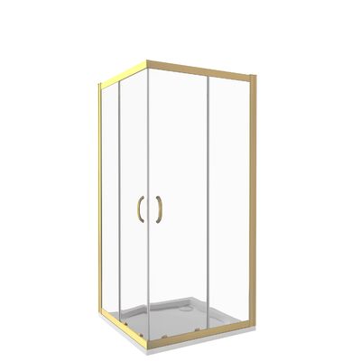 Душ.ограждение GOOD DOOR JAZZE CR- 90-C-G Г-образное, стекло прозр. 6мм ЗОЛОТОЙ проф (без поддона и автослива)