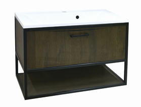 Подстолье SANTREK HOME "Лофт" 1 ящик подвесное дуб тёмный под ум. "Paola Elegante 650" 650х520х450