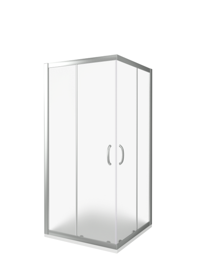 Душ.ограждение GOOD DOOR INFINITY CR-120-80-G-CH Г-образное, стекло ГРЕЙП 6мм , вход с угла, 2 откат..двери (без поддона и автослива) 